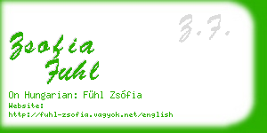 zsofia fuhl business card