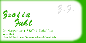 zsofia fuhl business card